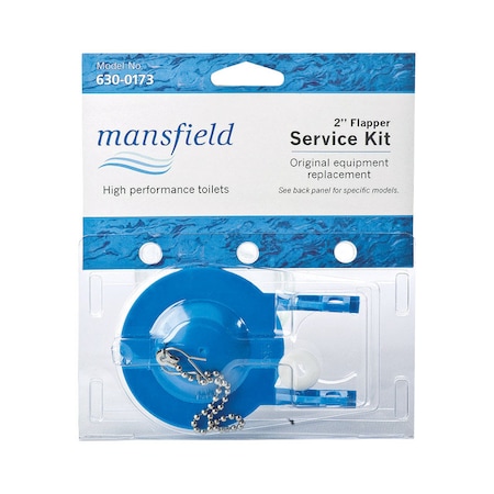 B & K Mansfield Toilet Flapper Blue Rubber For Universal 630-0173